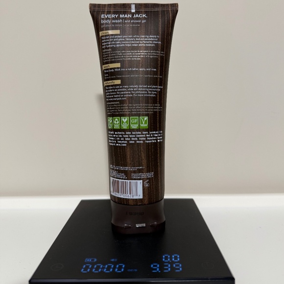 Every Man Jack Sandalwood Body Wash and Shower Gel 8 Fl Oz / 236 ml New - Picture 3 of 3